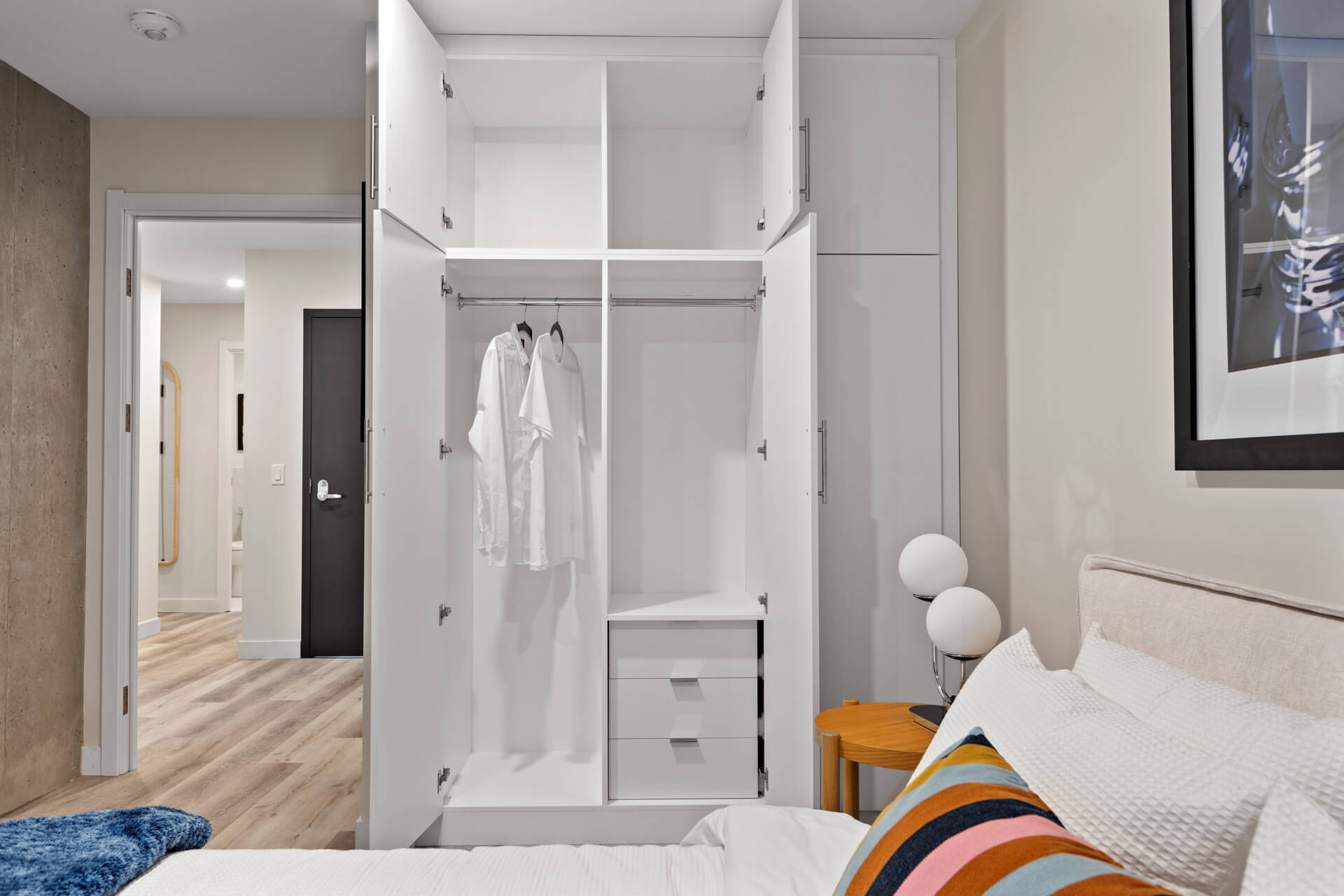 Custom-designed Full-height Closets in all suites at Gemini Tower
